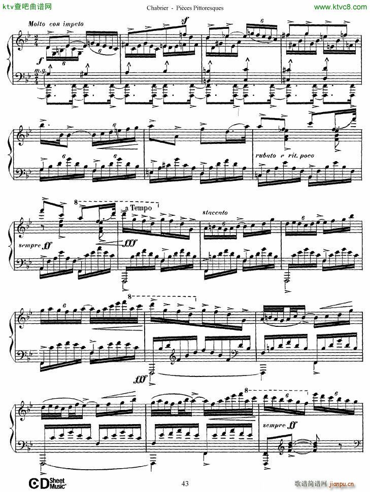 Chabrier Pièces Pittoresques 7 10(钢琴谱)14