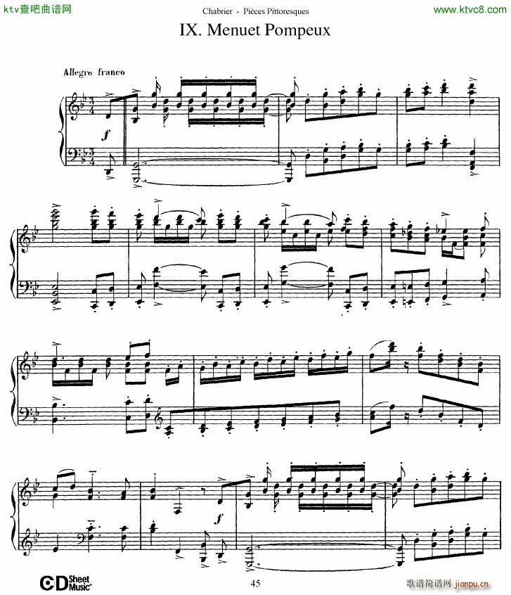 Chabrier Pièces Pittoresques 7 10(钢琴谱)16