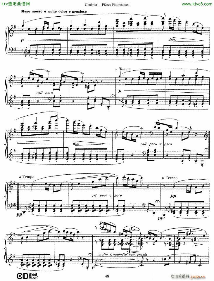 Chabrier Pièces Pittoresques 7 10(钢琴谱)19