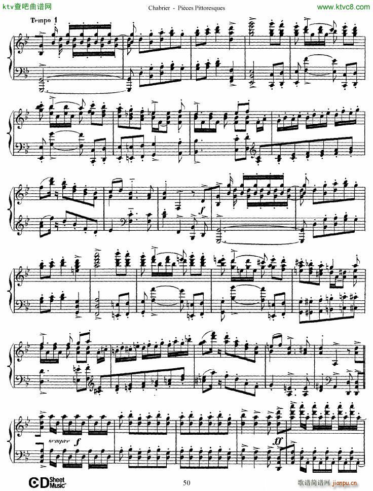 Chabrier Pièces Pittoresques 7 10(钢琴谱)21