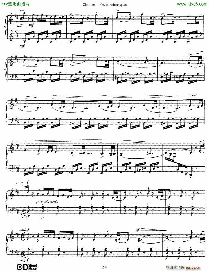 Chabrier Pièces Pittoresques 7 10(钢琴谱)25