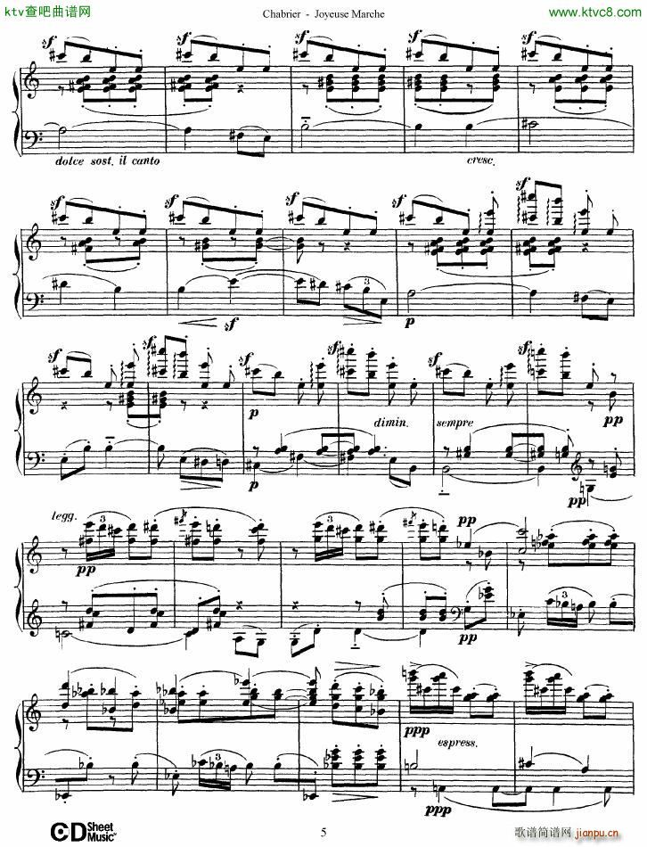 Chabrier Joyeuse Marche(钢琴谱)5