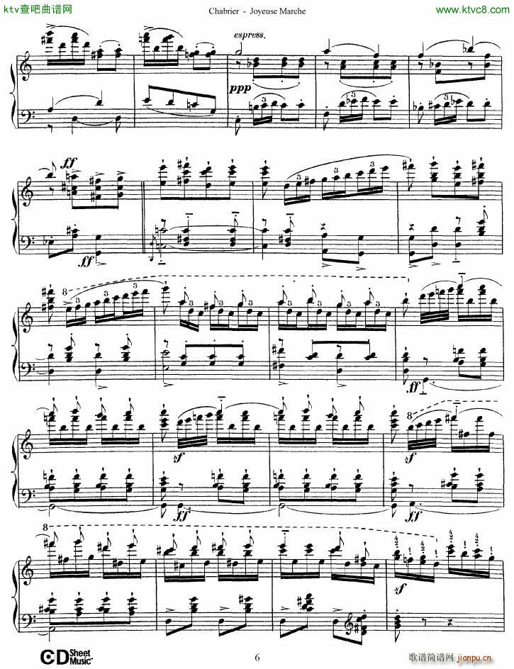 Chabrier Joyeuse Marche(钢琴谱)6