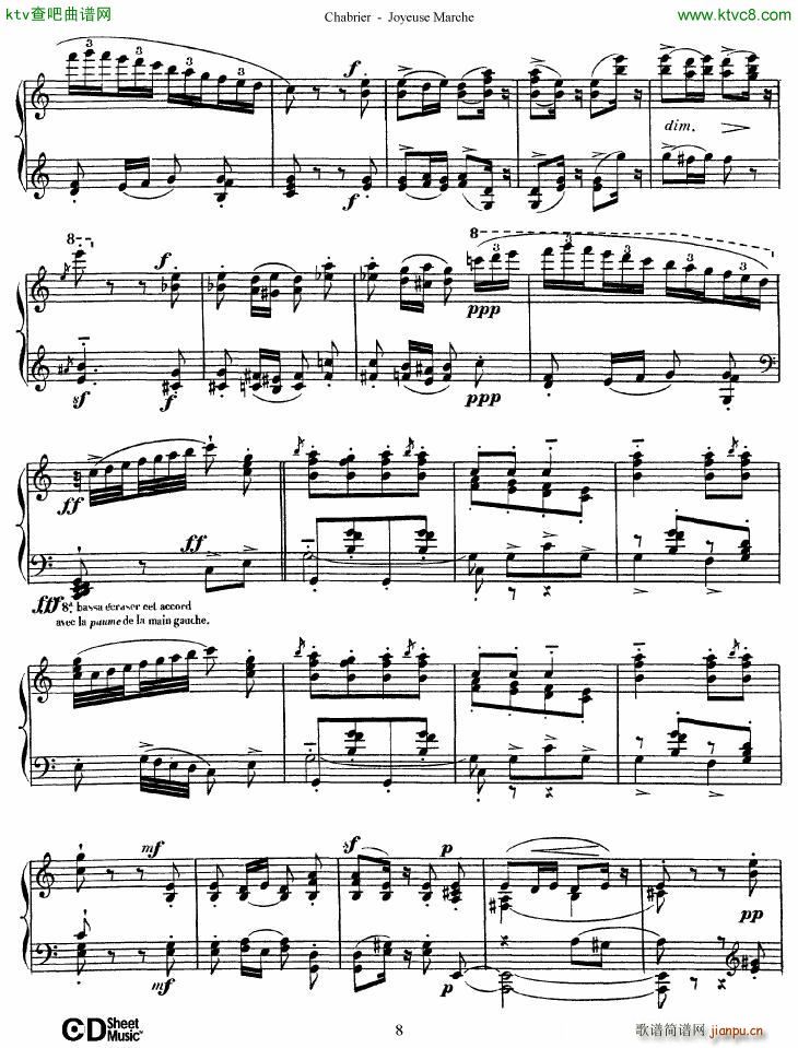 Chabrier Joyeuse Marche(钢琴谱)8