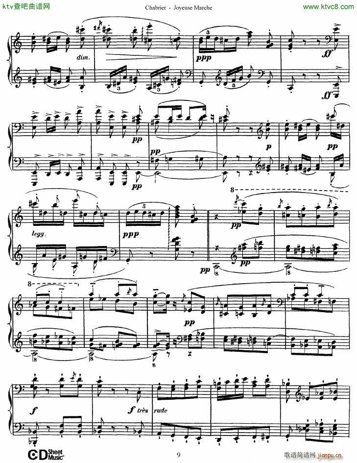 Chabrier Joyeuse Marche(钢琴谱)9