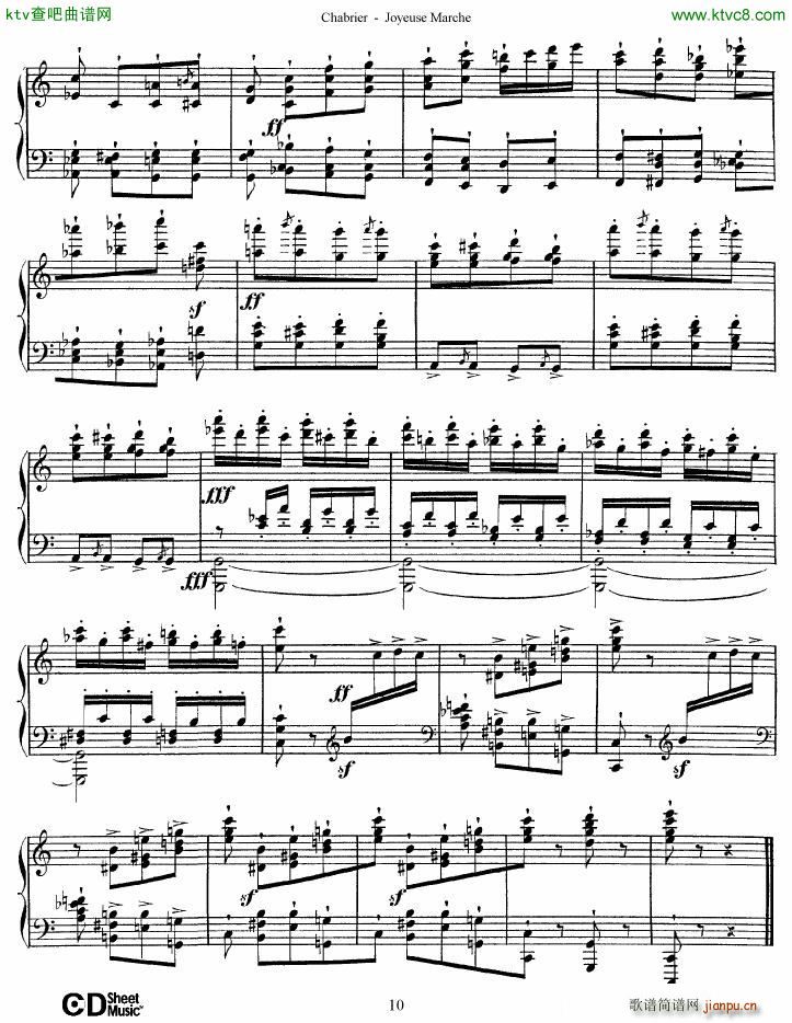 Chabrier Joyeuse Marche(钢琴谱)10