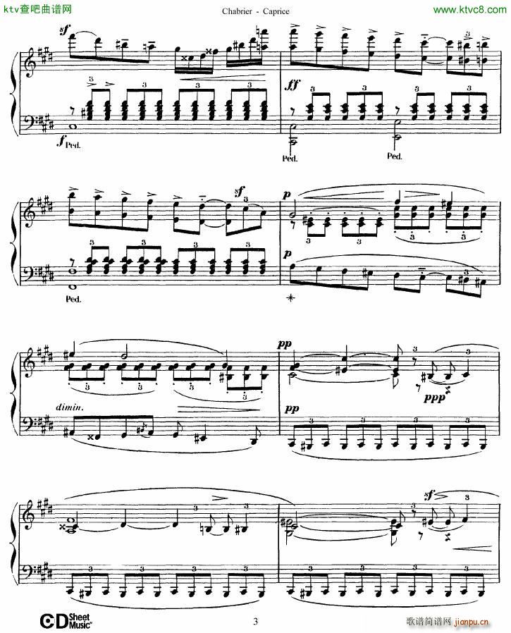 Chabrier Caprice(钢琴谱)3