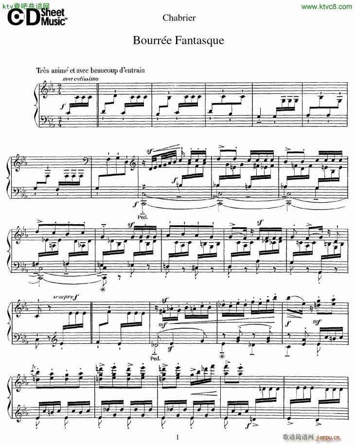 Chabrier Bourreé Fantasque(钢琴谱)1