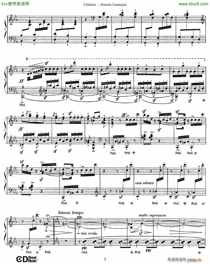 Chabrier Bourreé Fantasque(钢琴谱)3