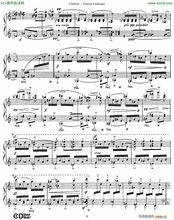 Chabrier Bourreé Fantasque(钢琴谱)6