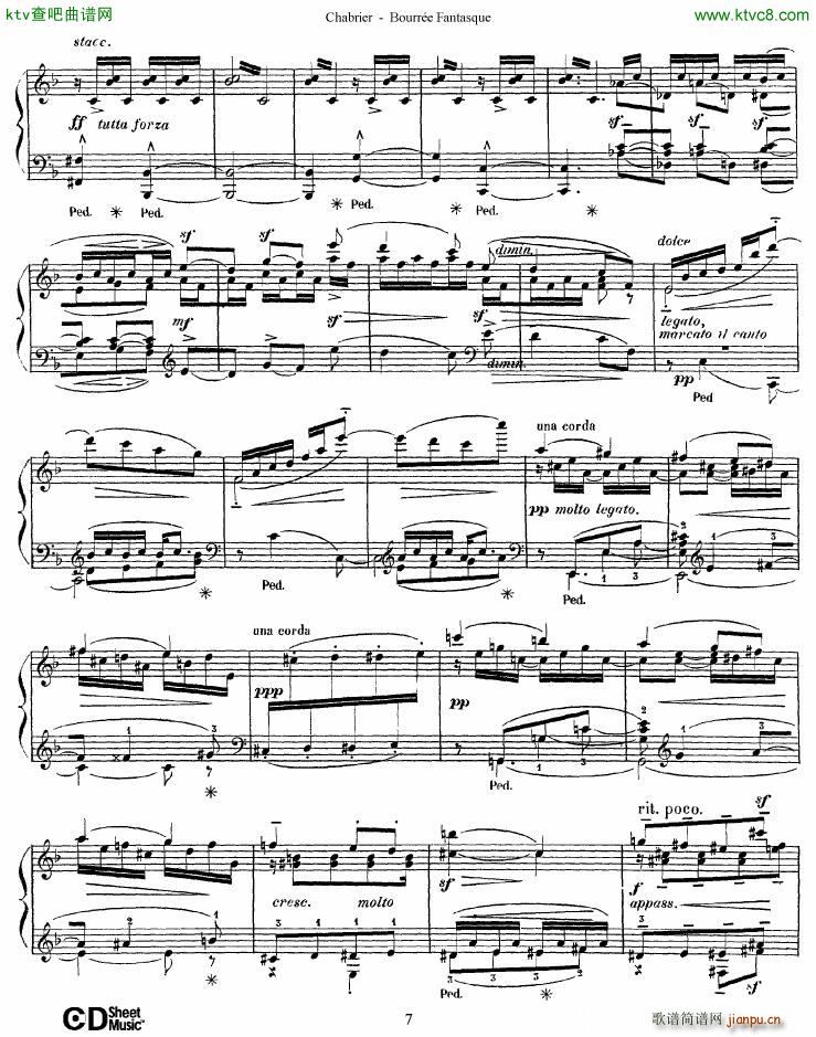 Chabrier Bourreé Fantasque(钢琴谱)7