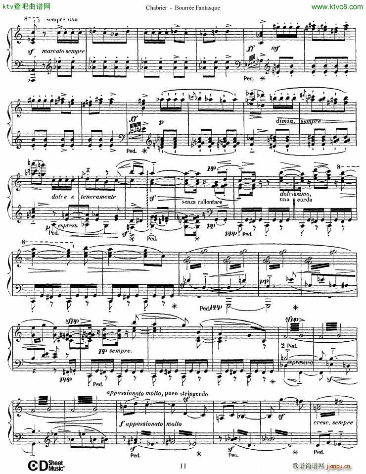 Chabrier Bourreé Fantasque(钢琴谱)11