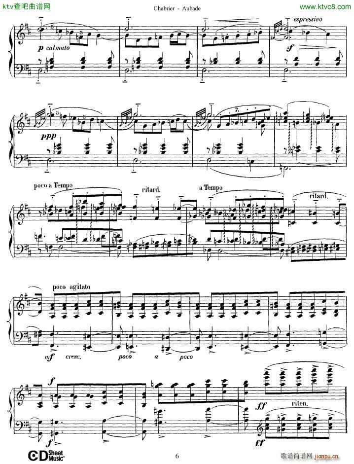 Chabrier Aubabe(钢琴谱)6