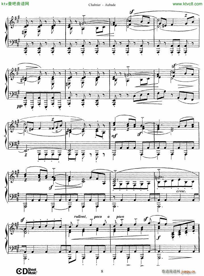 Chabrier Aubabe(钢琴谱)8