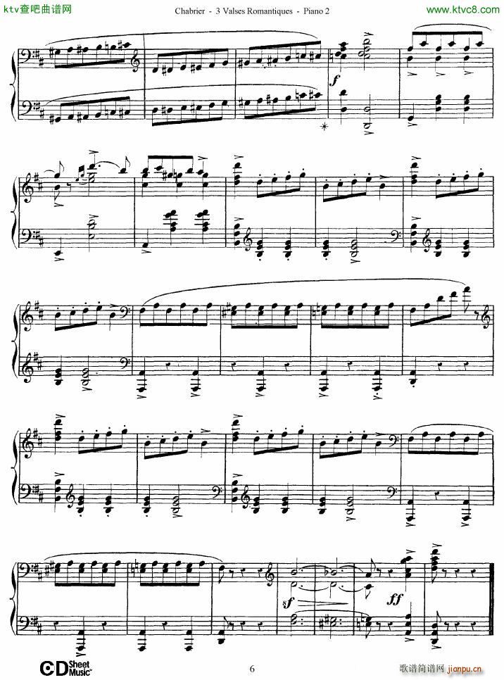 Chabrier 3 Valses Romantiques Piano 2(钢琴谱)6