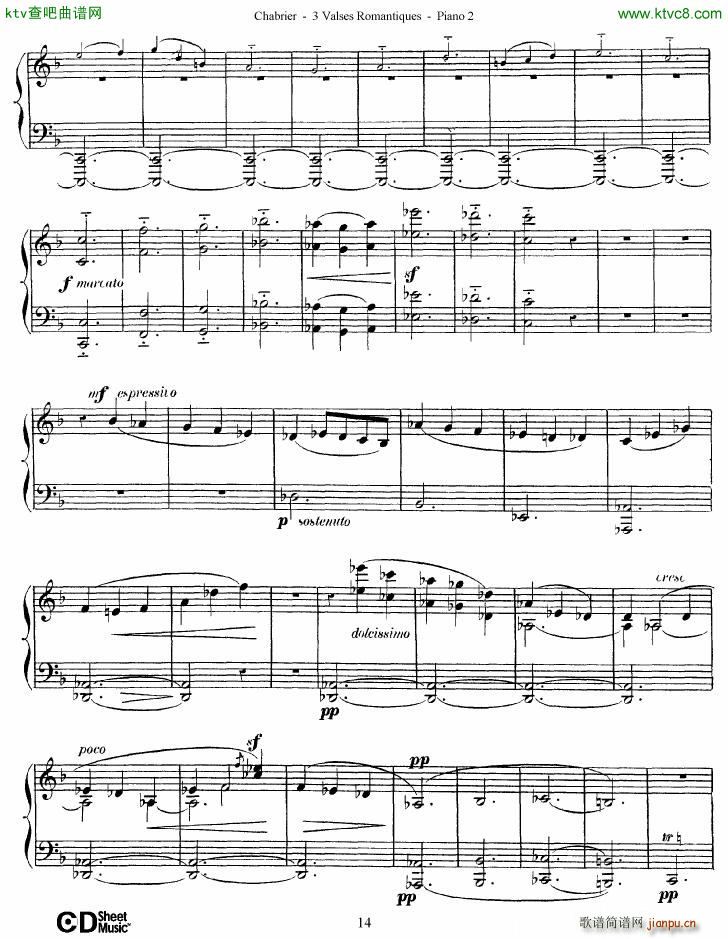 Chabrier 3 Valses Romantiques Piano 2(钢琴谱)14