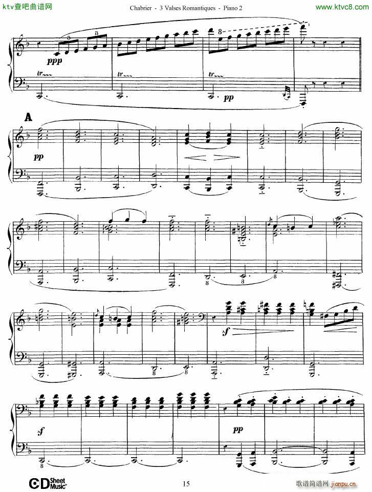 Chabrier 3 Valses Romantiques Piano 2(钢琴谱)15