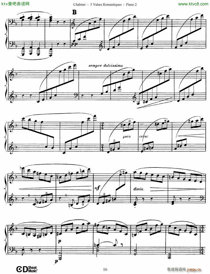 Chabrier 3 Valses Romantiques Piano 2(钢琴谱)16