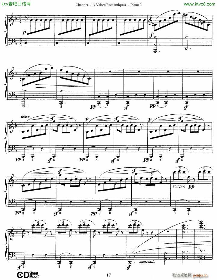 Chabrier 3 Valses Romantiques Piano 2(钢琴谱)17