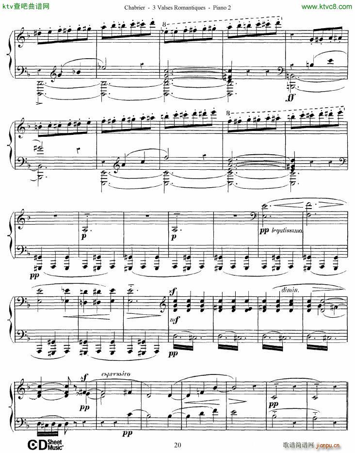 Chabrier 3 Valses Romantiques Piano 2(钢琴谱)20