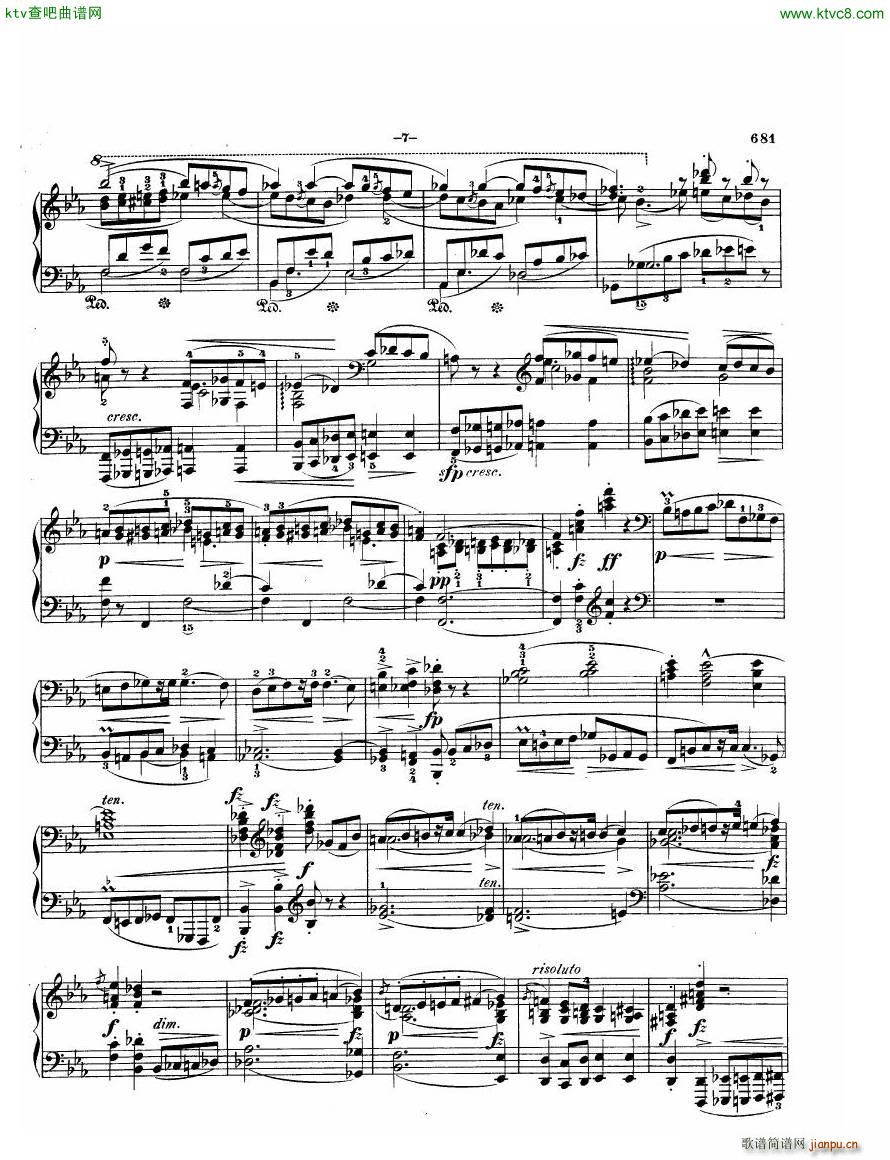 Chopin Sonata in C minor op 4(钢琴谱)7