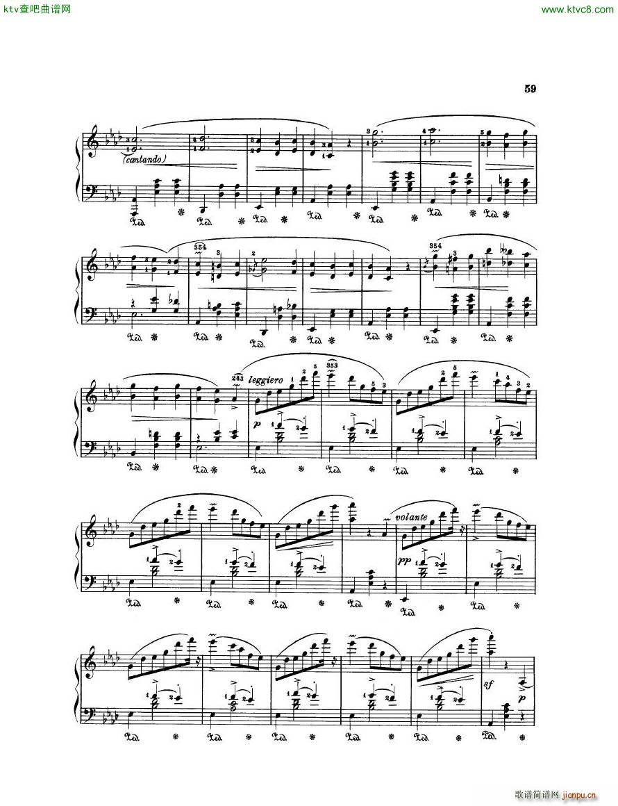 Chopin Op 34 No 1 Waltz in Ab major(钢琴谱)6