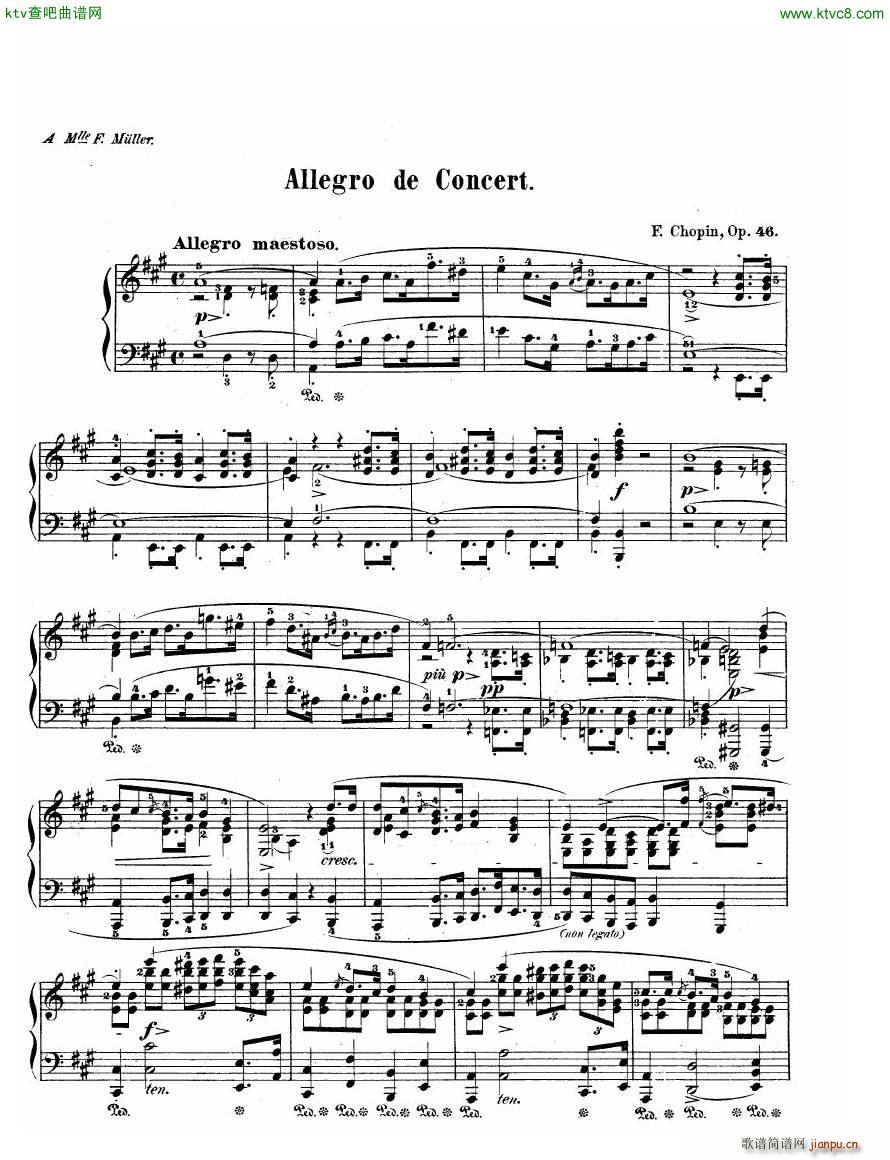 Chopin Allegro de Concerto Op 46(钢琴谱)1
