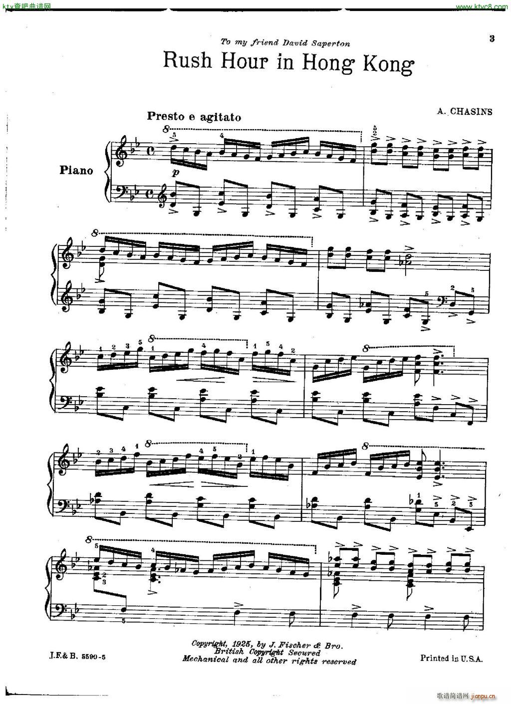 Chasins Rush Hour In Hong Kong(钢琴谱)1
