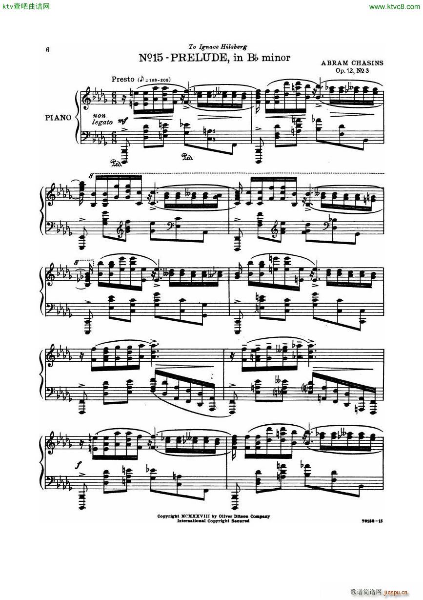 Chasins 12 6 Preludes Book3(钢琴谱)11