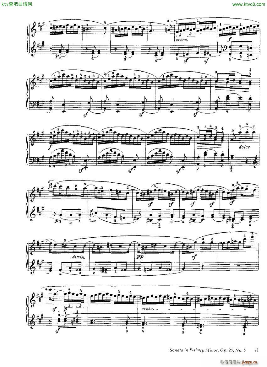 Clementi 25 5 Sonata Fsharp minor(钢琴谱)3