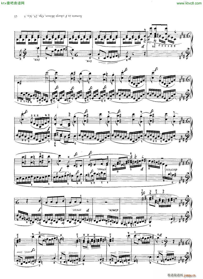 Clementi 25 5 Sonata Fsharp minor(钢琴谱)7