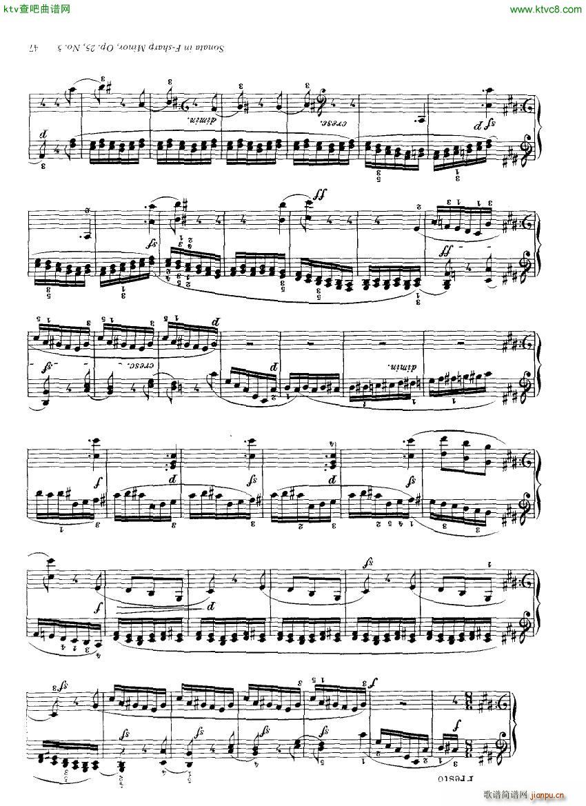 Clementi 25 5 Sonata Fsharp minor(钢琴谱)15