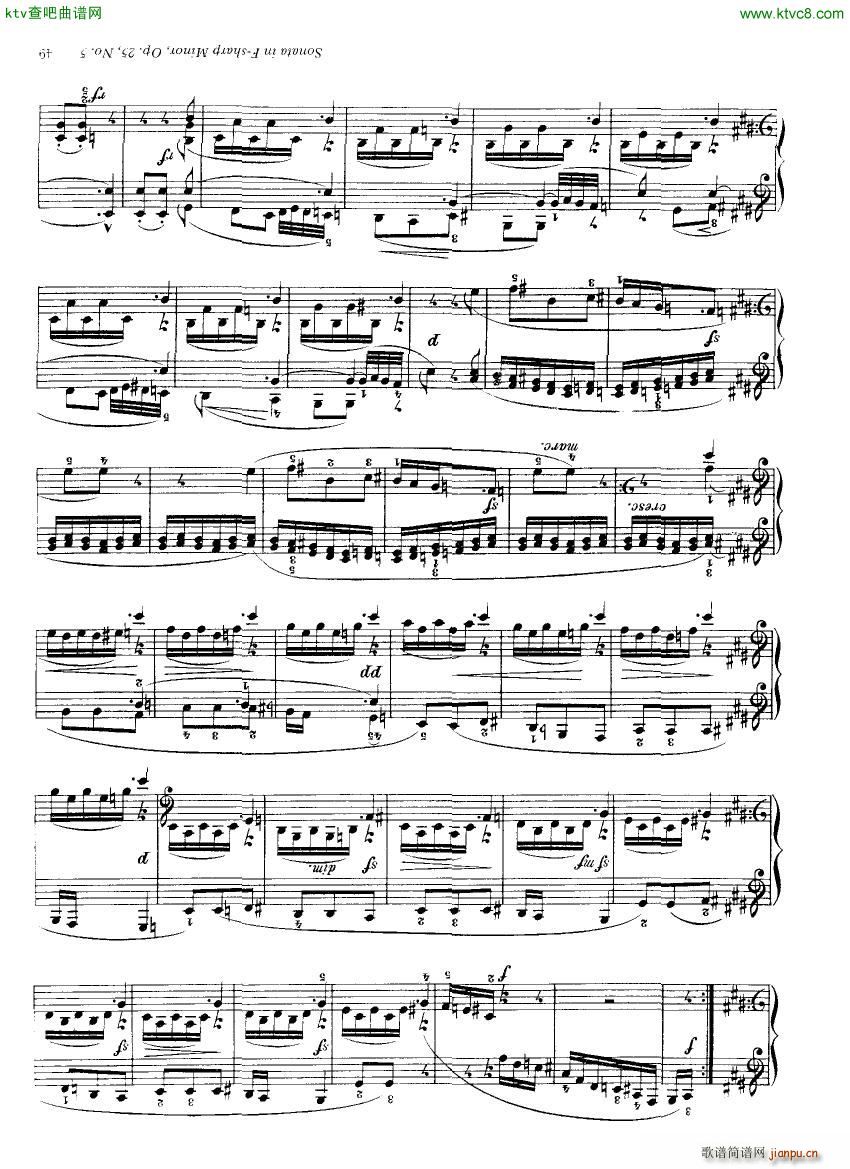 Clementi 25 5 Sonata Fsharp minor(钢琴谱)19