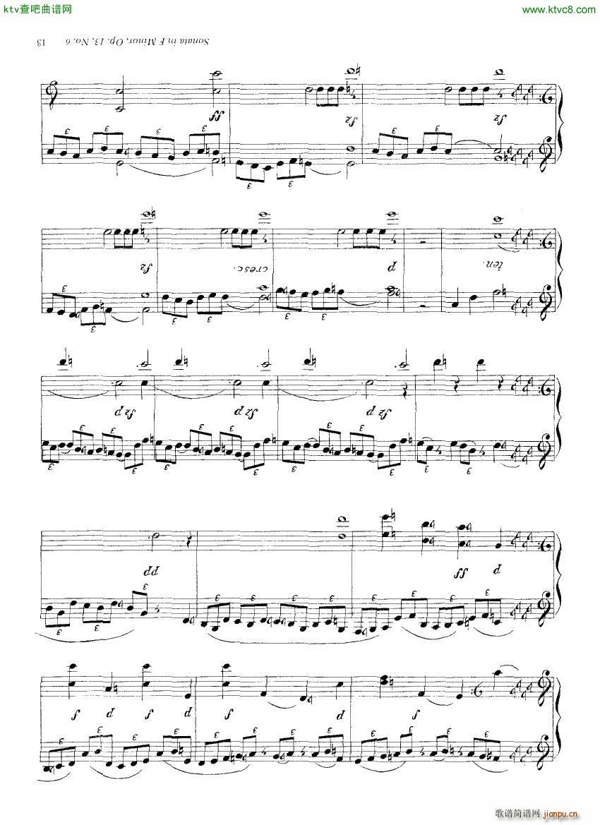 Clementi 13 6 Sonata Fminor 1 2(钢琴谱)5