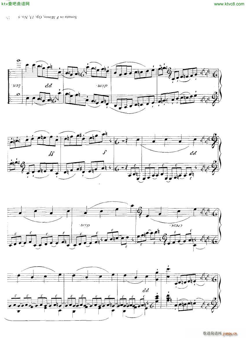 Clementi 13 6 Sonata Fminor 1 2(钢琴谱)7