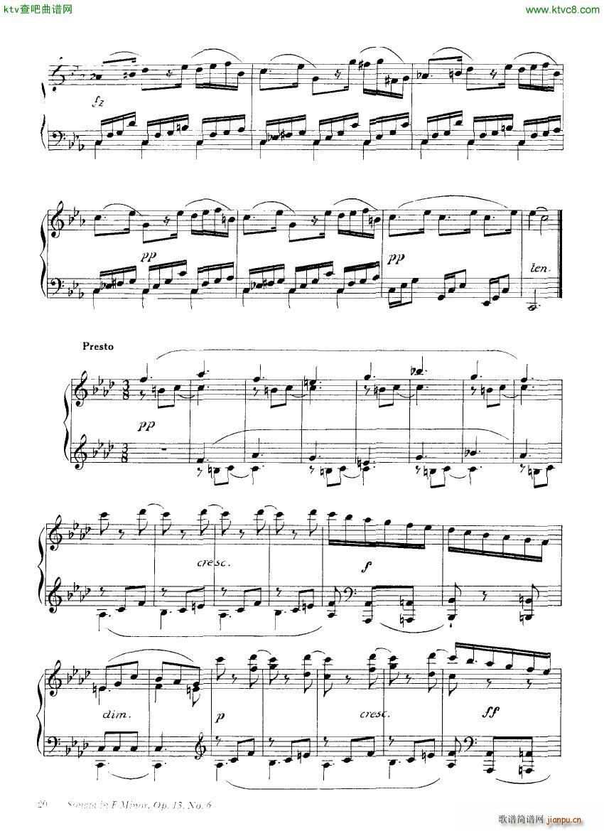Clementi 13 6 Sonata Fminor 1 2(钢琴谱)12