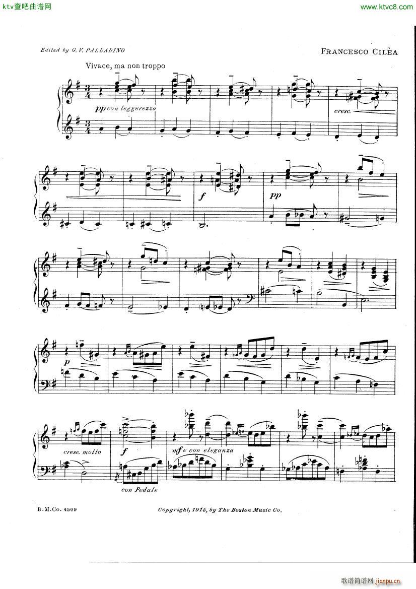 Cilea Francesco Scherzino(钢琴谱)1