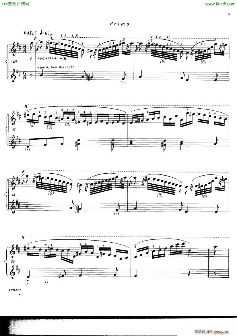 Chopin ekier variations in D(钢琴谱)7