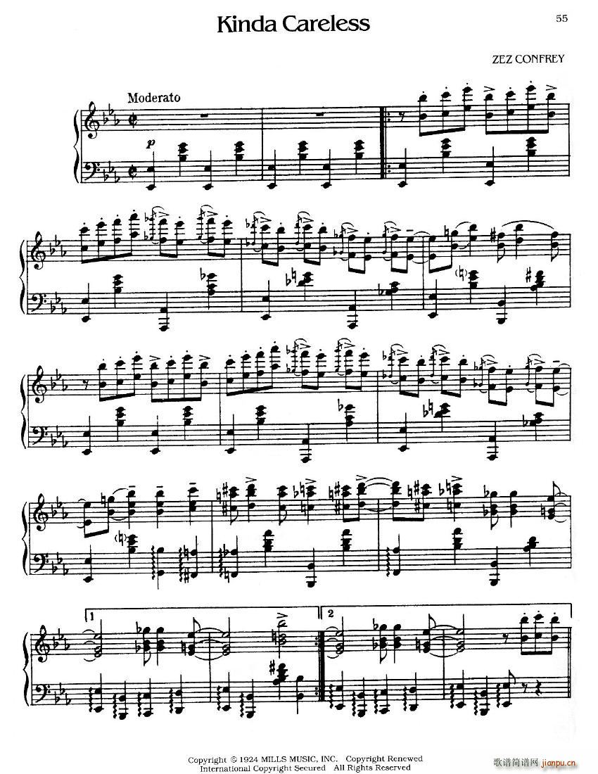 Confrey African Suite 2 Kinda Careless(钢琴谱)1