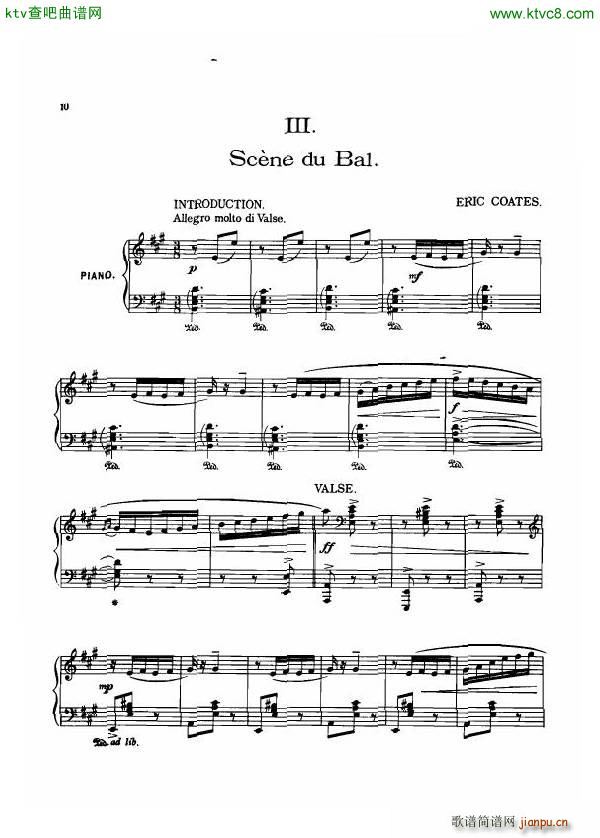 Coates Miniature Suite(钢琴谱)11