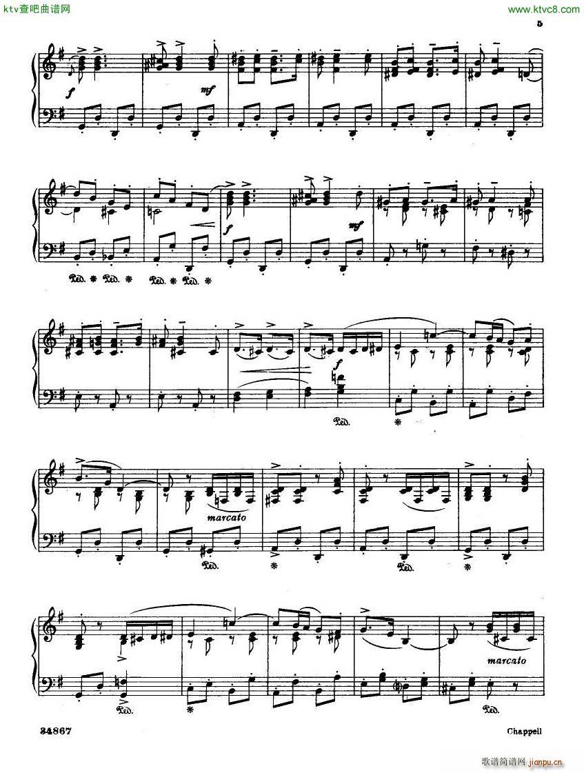 Coates London Calling March(钢琴谱)5