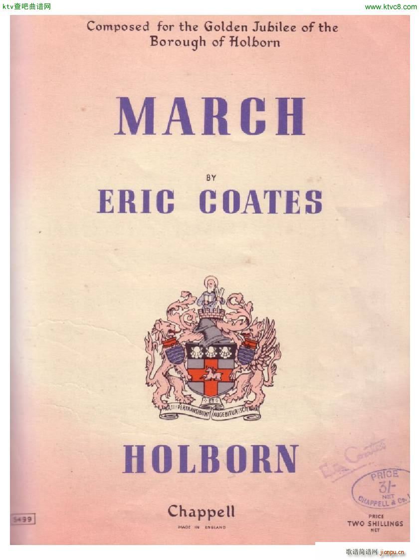 Coates Holborn March(钢琴谱)1