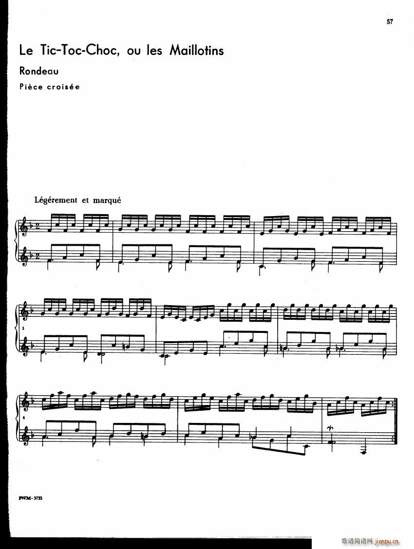 CouperinF Les Maillotins Le Tic Toc Choc(钢琴谱)1