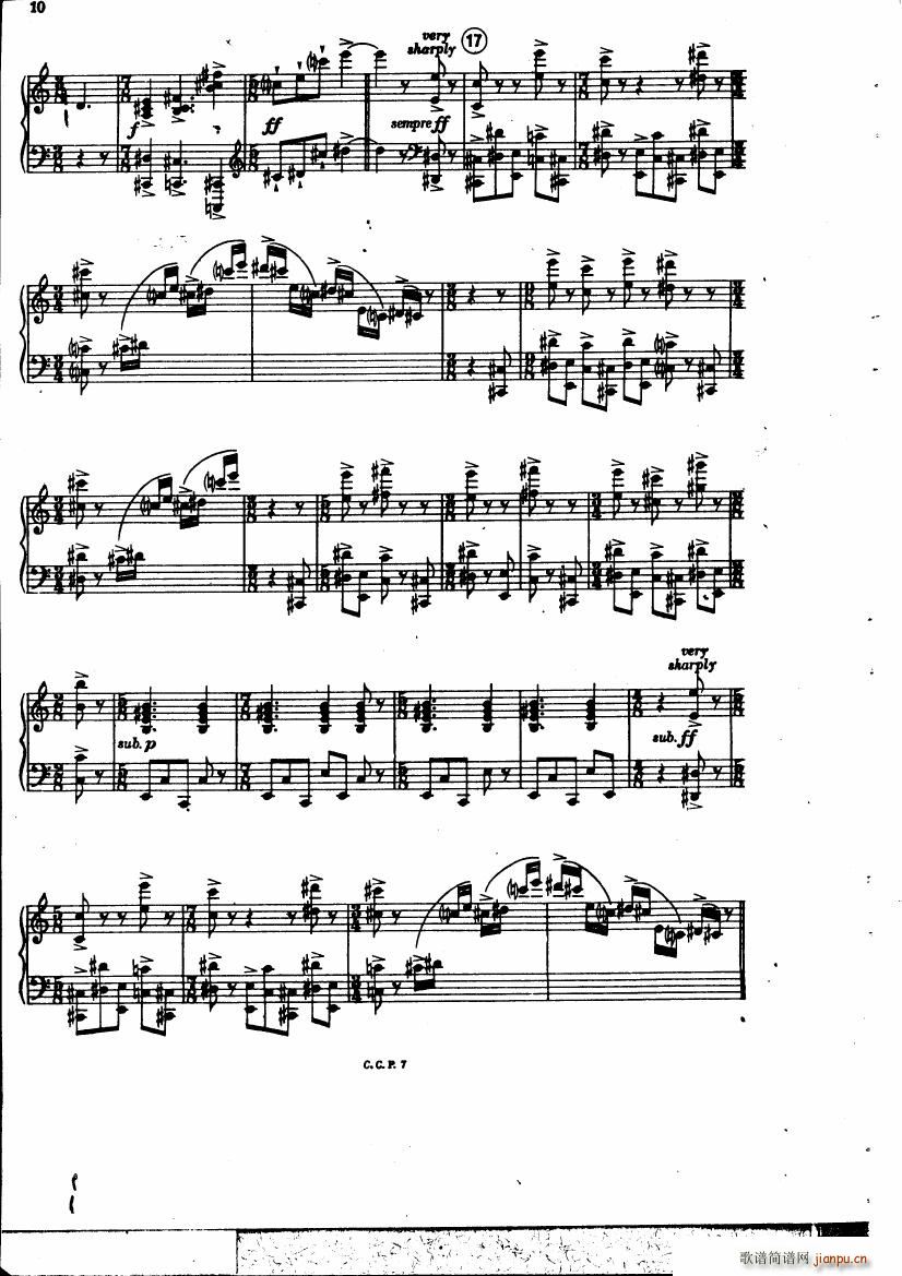 copland piano variations(钢琴谱)9