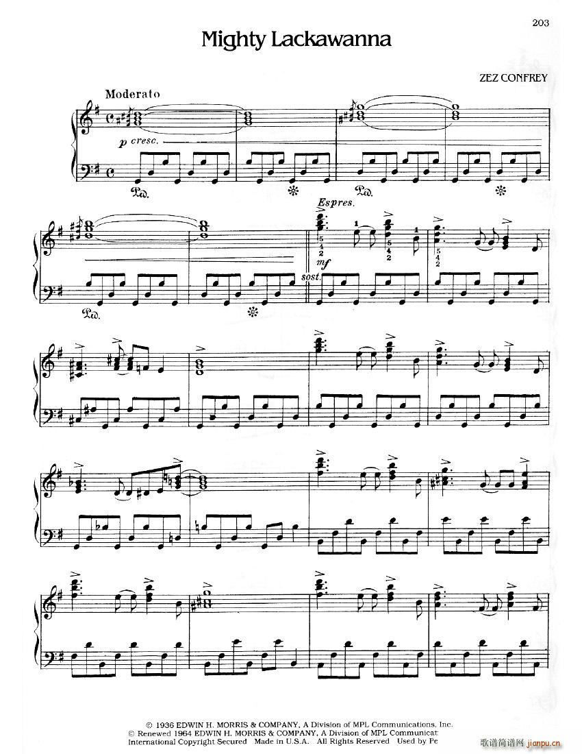 Confrey Wise Cracker Suite 2 Mighty Lackawanna(钢琴谱)1