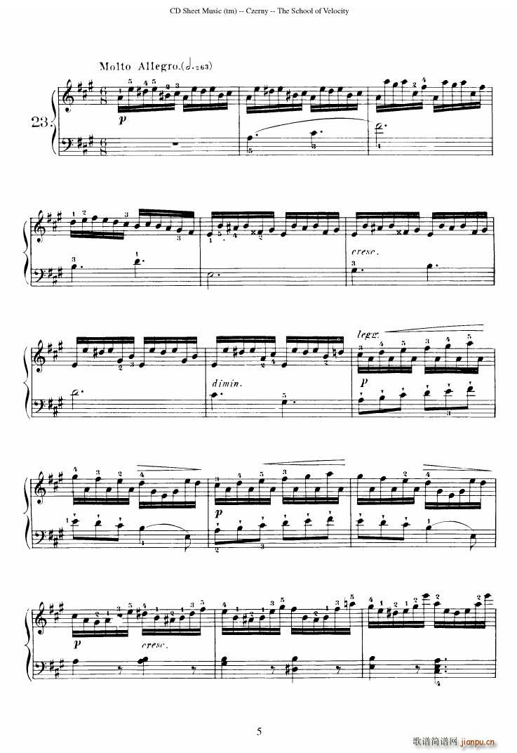 Czerny op 299 Schule der Gel ufigkeit 2(钢琴谱)5