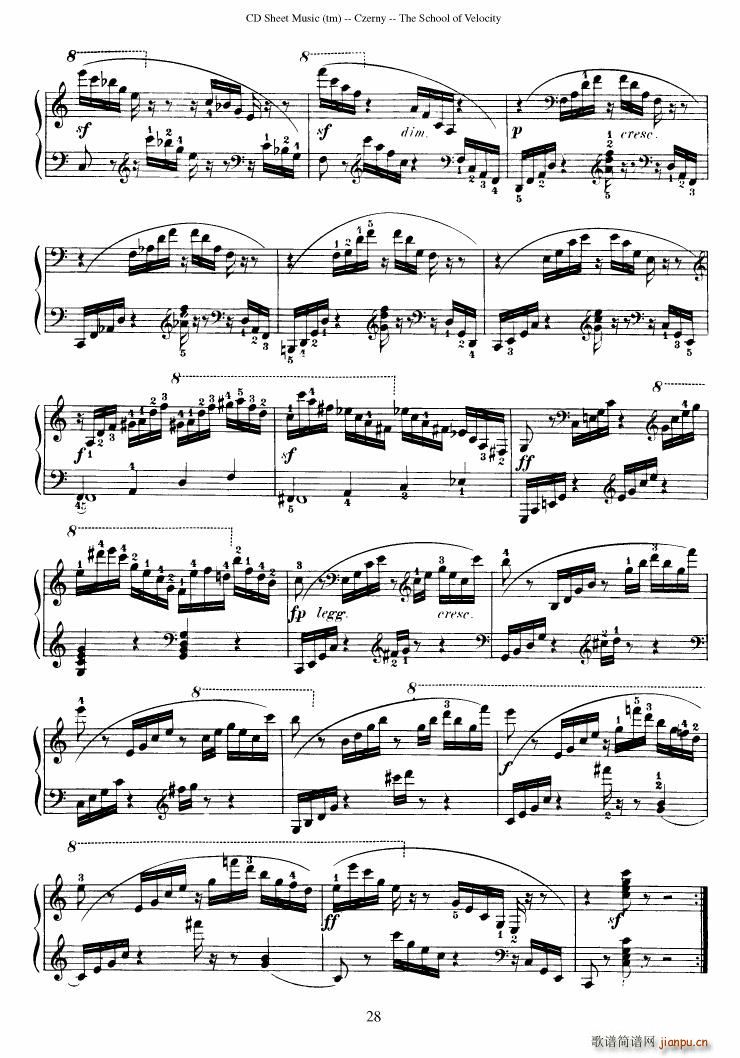 Czerny op 299 Schule der Gel ufigkeit 2(钢琴谱)28