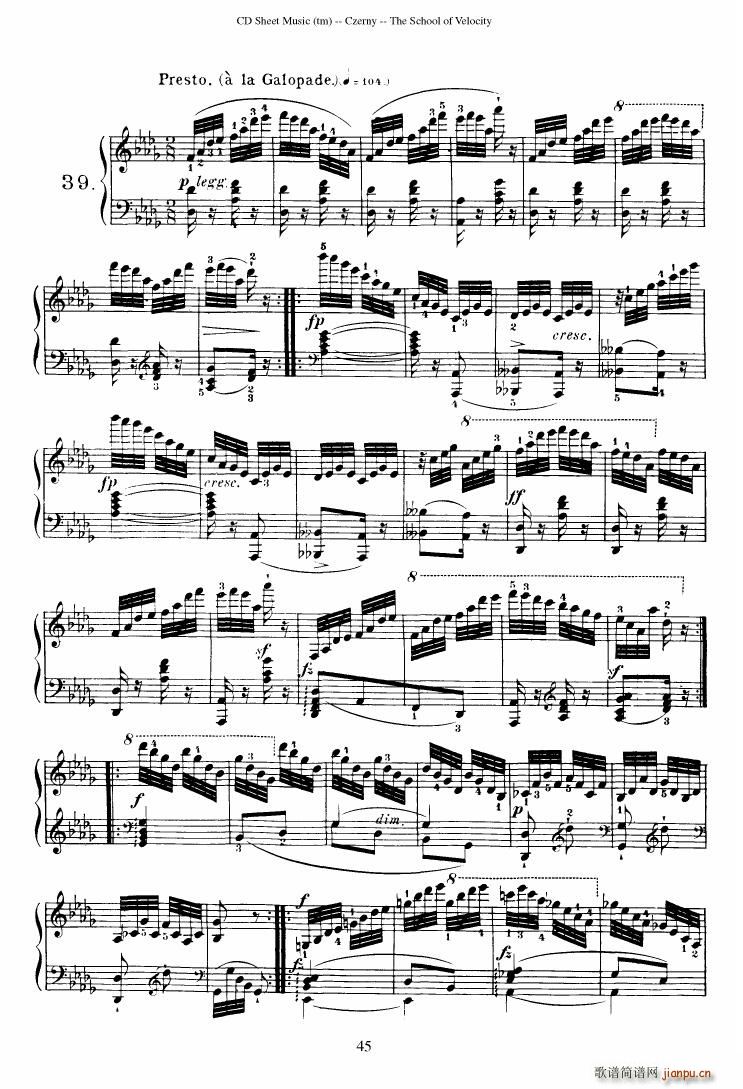 Czerny op 299 Schule der Gel ufigkeit 2(钢琴谱)45
