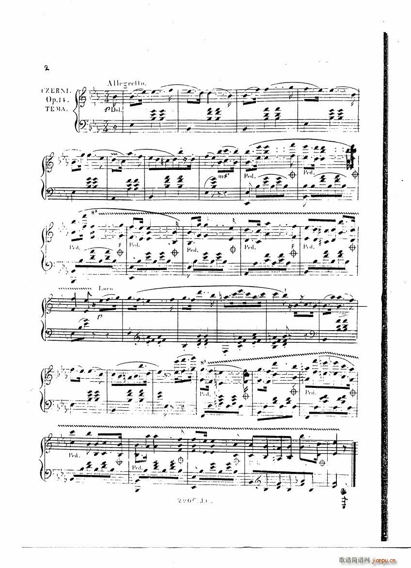 Czerny Variations brillantes(钢琴谱)1