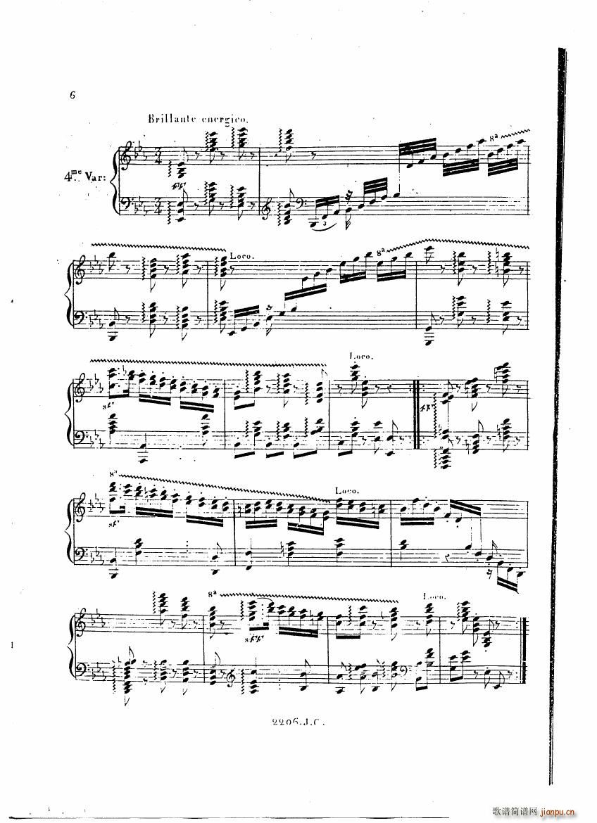 Czerny Variations brillantes(钢琴谱)5
